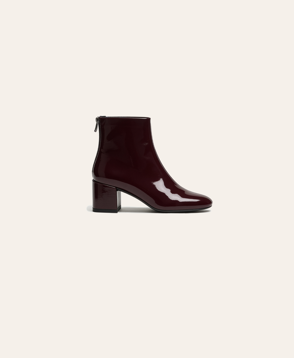 Gloss Leather Zip Boot